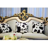 Monad Christmas Cow Faux Fur Sofa Car Pillow Case Covers Cushion Home Decoration